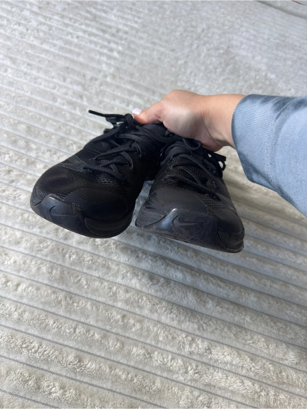 Nike Metcon Black Low Top Lace Up Athletic Sneakers Rubber Outsole Men’s Gym